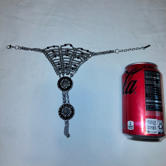 Iris Apfel & Bajalia Black & Silver Panja Hand Bracelet - Picture 5 of 14